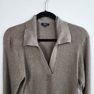 Rails Luciana Ribbed Tan Sweater Dress, Size Xl